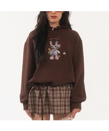 FANYOUNG（ファンヤング）の「ラビットフードチェックドレスブラウン（ワンピース）」