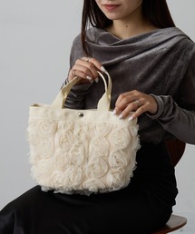 MAGASIN DE MODE Chou Chou（マガジンデモードシュシュ）の「【MAGASIN DE MODE Chou Chou】フラワーベールミニトート SNBD（トートバッグ）」