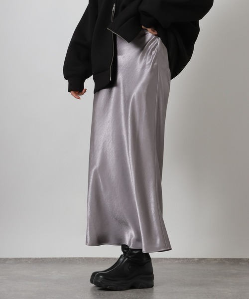 LAKOLE（ラコレ）の「ヴィンテージサテンスカート / 637702（スカート・レディース・ブラック/ライトグリーン/グレー・MEDIUM/LARGE）」の8枚目の写真