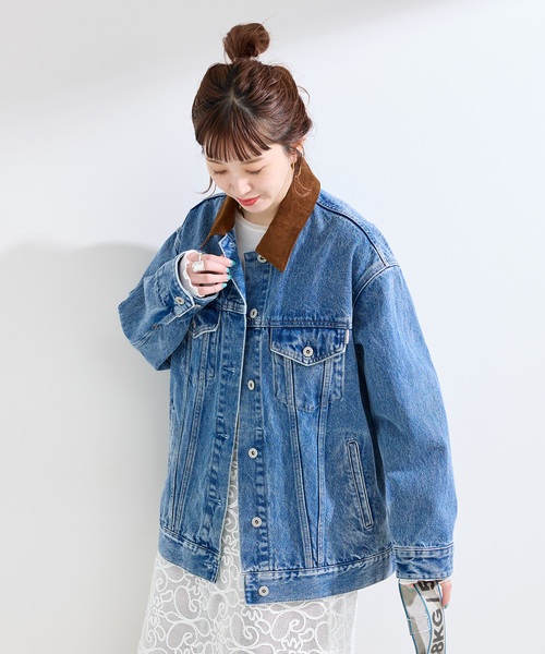 B.C STOCK（ベーセーストック）の「ウォッシャブル / DU JOUR / デュ ジュール 3x1 JEAN JACKET（デニムジャケット・レディース・ホワイト/サックスブルー・FREE）」の16枚目の写真