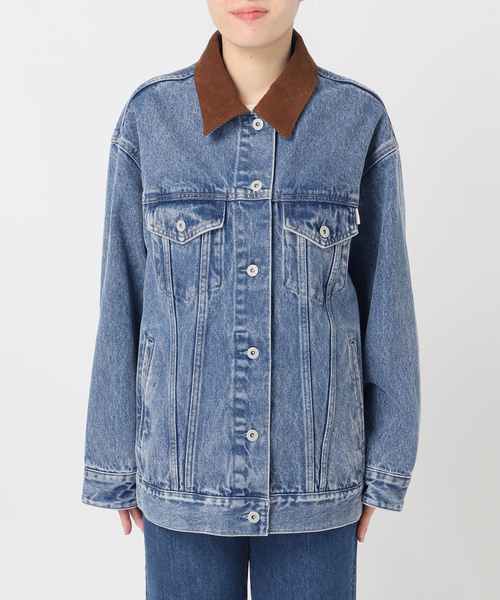 B.C STOCK（ベーセーストック）の「ウォッシャブル / DU JOUR / デュ ジュール 3x1 JEAN JACKET（デニムジャケット・レディース・ホワイト/サックスブルー・FREE）」の20枚目の写真