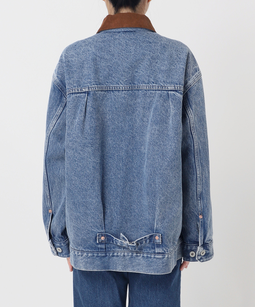 B.C STOCK（ベーセーストック）の「ウォッシャブル / DU JOUR / デュ ジュール 3x1 JEAN JACKET（デニムジャケット・レディース・ホワイト/サックスブルー・FREE）」の22枚目の写真