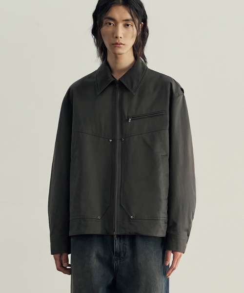 ROTEMBER（ローテンバー）の「ダイアグナルツイルワークジャケット [D.KHAKI]（その他アウター・メンズ・その他・MEDIUM）」の2枚目の写真