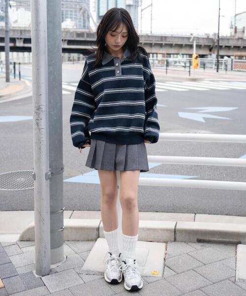 WEGO（ウィゴー）の「WEGO/【26年春新作】ポロニットプルオーバー（ニット/セーター・レディース・ピンク/オフホワイト/ブルー系その他5/グレー系その他5・FREE）」の21枚目の写真