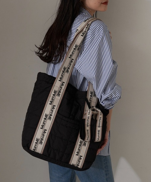 CIAOPANIC TYPY（チャオパニックティピー）の「:【MumME】ミニBAGポーチ付きBAG（トートバッグ・レディース・グレー/ブラック/ホワイト・ONE SIZE）」の3枚目の写真