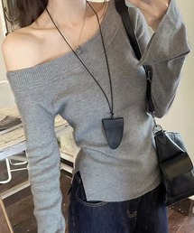 トップス オフショル ニット 長袖