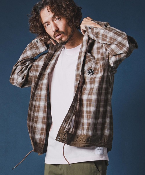 seventy seven(セブンティセブン)の「ms6371-long sleeve draw coad check shirt チェックシャツ(7726S030)(シャツ/ブラウス・メンズ・ブラウン/ホワイト/ブラック・XL/L/M/S)」の10枚目の写真