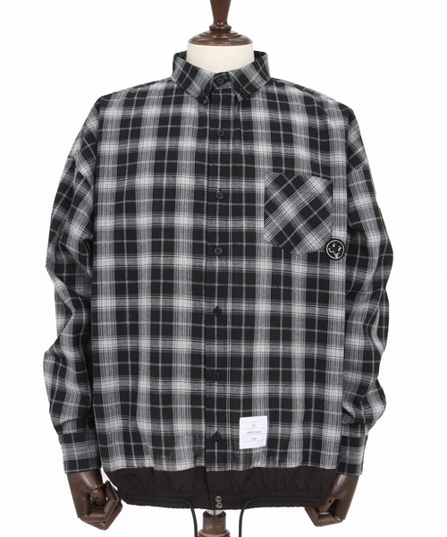 seventy seven(セブンティセブン)の「ms6371-long sleeve draw coad check shirt チェックシャツ(7726S030)(シャツ/ブラウス・メンズ・ブラウン/ホワイト/ブラック・XL/L/M/S)」の22枚目の写真