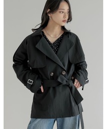 Re:EDIT（リエディ）の「[2026S/S COLLECTION]ケープ取り外し2WAYタフタミドルトレンチコート（トレンチコート）」