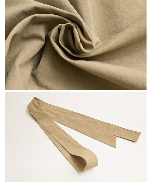 Re:EDIT（リエディ）の「[2026S/S COLLECTION]ケープ取り外し2WAYタフタミドルトレンチコート（トレンチコート・レディース・ブラック/ベージュ/モカ・MEDIUM/LARGE）」の9枚目の写真