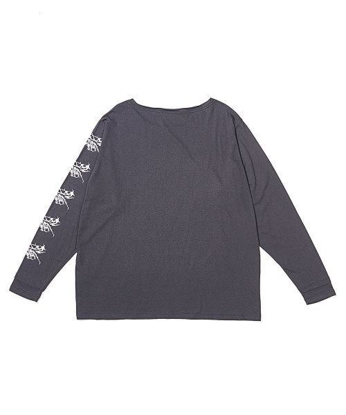 SCHISM INDUCING(スキズムインデューシング)の「EMO OFF SHOULDER LS TEE CHARCOAL(Tシャツ/カットソー・レディース・その他・FREE)」の3枚目の写真