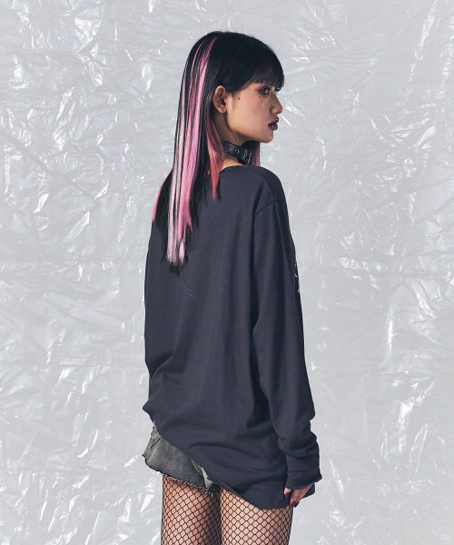 SCHISM INDUCING(スキズムインデューシング)の「EMO OFF SHOULDER LS TEE CHARCOAL(Tシャツ/カットソー・レディース・その他・FREE)」の16枚目の写真