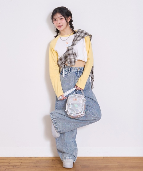 LOVETOXIC（ラブトキシック）の「【LTXC】【ラク軽】メッシュポケットミニショルダー（ショルダーバッグ・キッズ・ブラック/サックスブルー/シルバー/オフホワイト・F）」の5枚目の写真