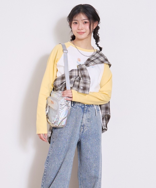 LOVETOXIC（ラブトキシック）の「【LTXC】【ラク軽】メッシュポケットミニショルダー（ショルダーバッグ・キッズ・ブラック/サックスブルー/シルバー/オフホワイト・F）」の6枚目の写真