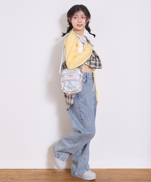 LOVETOXIC（ラブトキシック）の「【LTXC】【ラク軽】メッシュポケットミニショルダー（ショルダーバッグ・キッズ・ブラック/サックスブルー/シルバー/オフホワイト・F）」の7枚目の写真