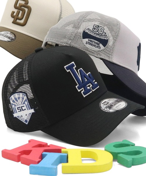 NEW ERA(ニューエラ)の「ニューエラ キッズメッシュキャップ 9FORTYA-FRAME MLBサイドパッチ(キャップ・キッズ・ブラック/グレー/ホワイト・52-56cm)」の1枚目の写真