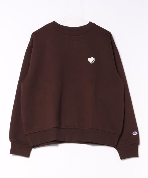 Champion(チャンピオン)の「CW-E004 CREW NECK SHIRT(スウェット・レディース・ベージュ/ネイビー/ブラウン・L/M)」の2枚目の写真