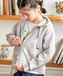 ikka（イッカ）の「【親子コーデ】ダンボール裾レイヤージップパーカー（120~160cm）（パーカー）」