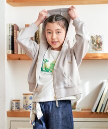 ikka（イッカ）の「【親子コーデ】ダンボール裾レイヤージップパーカー(120~160cm)（パーカー）」