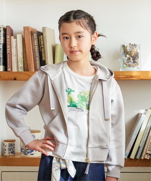 ikka（イッカ）の「【親子コーデ】ダンボール裾レイヤージップパーカー（120~160cm）（パーカー・キッズ・ベージュ/チャコール・XL/L/M/S）」の19枚目の写真