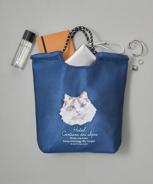 SETUP7(セットアップセブン)の「【SETUP7】メッシュ刺繍コードトート SNBD(トートバッグ・レディース・ベージュ/グレイッシュベージュ/グレー/チャコールグレー/ブルー/ブラウン/グリーン・FREE)」の13枚目の写真