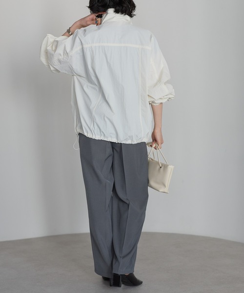 r.（アールドット）の「スタンドカラー　ブルゾン（ブルゾン・レディース・ブラック/ホワイト/ベージュ・FREE）」の19枚目の写真