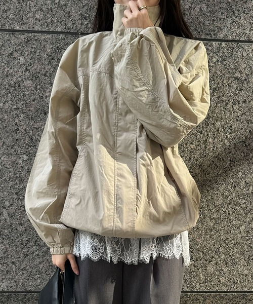 r.（アールドット）の「スタンドカラー　ブルゾン（ブルゾン・レディース・ブラック/ホワイト/ベージュ・FREE）」の20枚目の写真