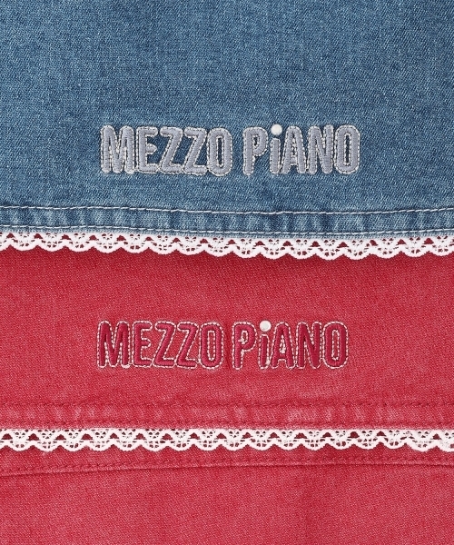 mezzo piano（メゾピアノ）の「セーラーカラー　Gジャン（デニムジャケット・キッズ・レッド/サックスブルー・140cm/130cm/120cm）」の9枚目の写真