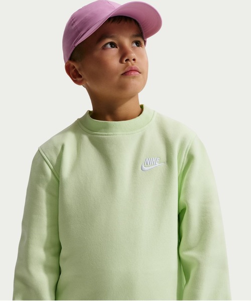 NIKE(ナイキ)の「ナイキ NIKE ナイキ YTH NSW クラブ LBR フリース L/S クルー(スウェット・キッズ・サンドグレー/ペールイエロー/ネイビー・130cm/140cm/150cm/160cm)」の3枚目の写真