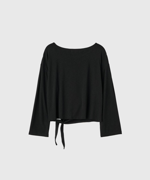 GENERAL IDEA(ジェネラルアイデア)の「【GENERAL IDEA】タイアップルーズボートネック長袖Tシャツ / Tie-Up Loose-Fit Boat Neck T-Shirt(Tシャツ/カットソー・レディース・ブラック/ライトグレー/アイボリー・L/M/S)」の17枚目の写真