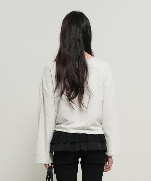 GENERAL IDEA(ジェネラルアイデア)の「【GENERAL IDEA】タイアップルーズボートネック長袖Tシャツ / Tie-Up Loose-Fit Boat Neck T-Shirt(Tシャツ/カットソー・レディース・ブラック/ライトグレー/アイボリー・L/M/S)」の19枚目の写真