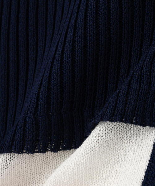 FREE'S MART（フリーズマート）の「◆【ＲＩＯ企画】レイヤー襟ポロリブニット〈ＭＦＭ〉（ニット/セーター・レディース・グレー/ネイビー/ホワイト・FREE）」の9枚目の写真