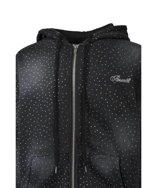 BREATH(ブレス)の「SCRIPT LOGO FADE RHINESTONE ZIP UP HOODIE(パーカー・メンズ・ライトブルー/ブラック・X-LARGE/LARGE/SMALL/MEDIUM/XX-LARGE)」の5枚目の写真