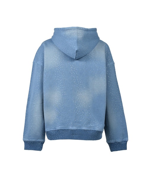 BREATH(ブレス)の「SCRIPT LOGO FADE RHINESTONE ZIP UP HOODIE(パーカー・メンズ・ライトブルー/ブラック・X-LARGE/LARGE/SMALL/MEDIUM/XX-LARGE)」の7枚目の写真