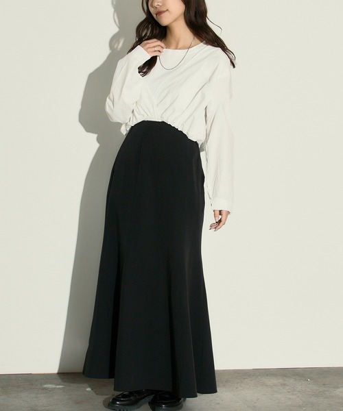 H.TOKYO(エイチトウキョウ)の「ドッキングレイヤード・カシュクールショートブラウス(シャツ/ブラウス・レディース・ベージュ/オフホワイト・FREE)」の19枚目の写真