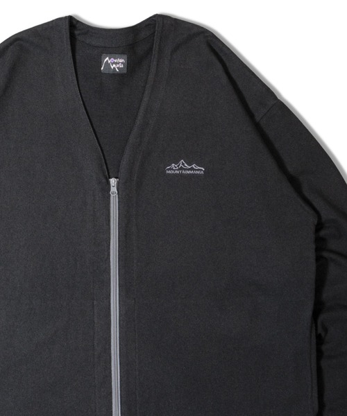 Mountain Mania(マウンテンマニア)の「MOUNTAIN MANIA BL ZIPカーデ(カーディガン/ボレロ・メンズ・ブラック/チャコール/ベージュ・M/L/XL)」の2枚目の写真