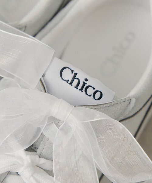 Chico（チコ）の「シアーリボンインソールスニーカー（スニーカー・レディース・ブルー/アイボリー・SMALL/LARGE/MEDIUM）」の6枚目の写真