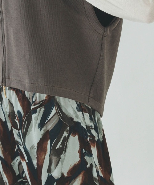 GLOBAL WORK（グローバルワーク）の「WフェイスZIPベスト/642810（ベスト・レディース・ブラック/モカ・MEDIUM/LARGE）」の15枚目の写真