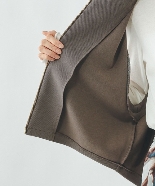 GLOBAL WORK（グローバルワーク）の「WフェイスZIPベスト/642810（ベスト・レディース・ブラック/モカ・MEDIUM/LARGE）」の17枚目の写真