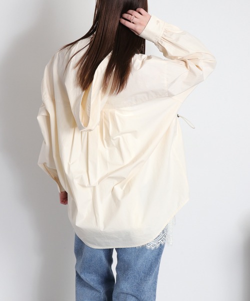 cepo（セポ）の「レースアップフードシャツ（シャツ/ブラウス・レディース・ベージュ/オフホワイト/オリーブ・M）」の9枚目の写真