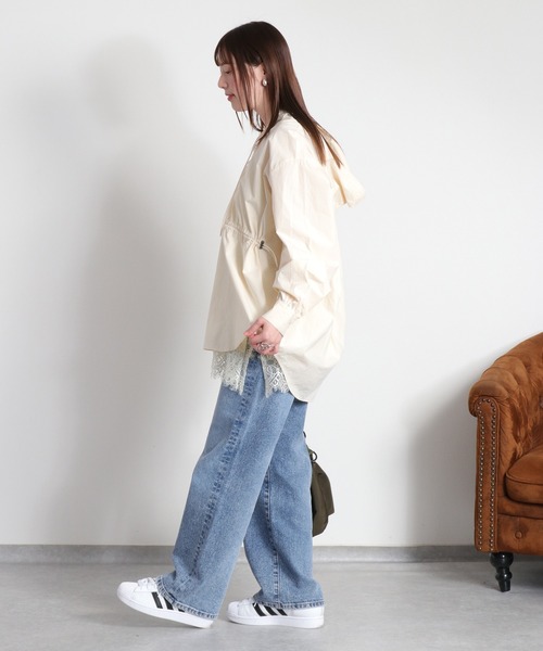 cepo（セポ）の「レースアップフードシャツ（シャツ/ブラウス・レディース・ベージュ/オフホワイト/オリーブ・M）」の12枚目の写真