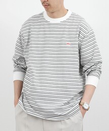 DANTON | 【DANTON/ダントン】ロゴボーダー長袖Tシャツ/STRIPE LONG SLEEVE T-SHIRT/DT-C0200TCB/26SS(Tシャツ/カットソー)
