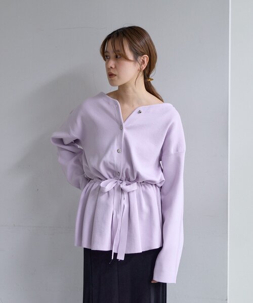 SHENERY（シーナリー）の「3WAYペプラムカーディガン（カーディガン/ボレロ・レディース・ブラック/パープル/オフホワイト・FREE）」の3枚目の写真