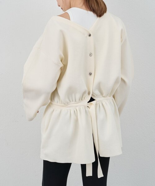 SHENERY（シーナリー）の「3WAYペプラムカーディガン（カーディガン/ボレロ・レディース・ブラック/パープル/オフホワイト・FREE）」の17枚目の写真