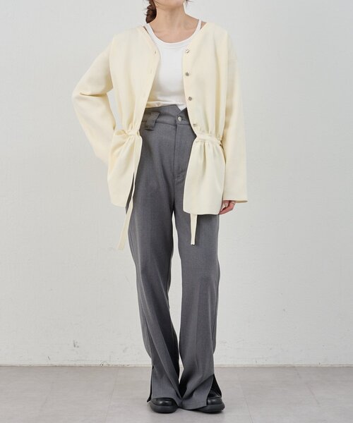 SHENERY（シーナリー）の「3WAYペプラムカーディガン（カーディガン/ボレロ・レディース・ブラック/パープル/オフホワイト・FREE）」の19枚目の写真