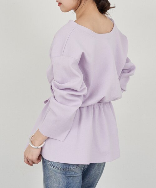 SHENERY（シーナリー）の「3WAYペプラムカーディガン（カーディガン/ボレロ・レディース・ブラック/パープル/オフホワイト・FREE）」の5枚目の写真