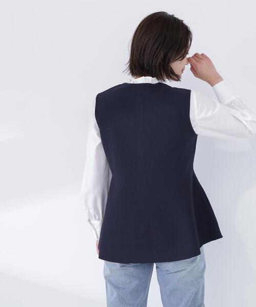 NATURAL BEAUTY BASIC（ナチュラルビューティーベーシック）の「【Oggi.jp掲載】◇ペプラムニットジレ（カーディガン/ボレロ・レディース・ライトグリーン/ネイビー/オフホワイト・FREE）」の18枚目の写真