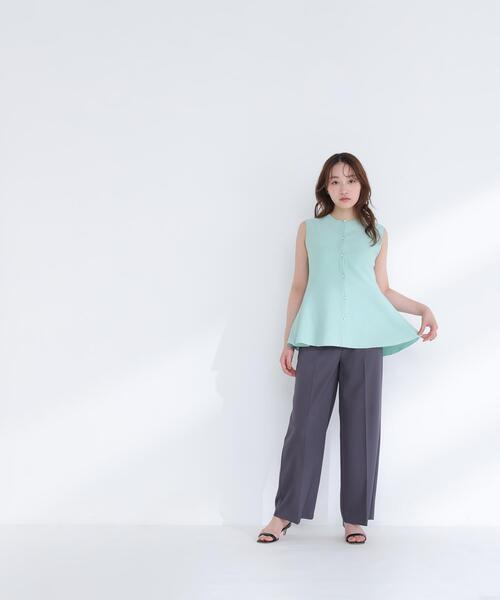 NATURAL BEAUTY BASIC（ナチュラルビューティーベーシック）の「【Oggi.jp掲載】◇ペプラムニットジレ（カーディガン/ボレロ・レディース・ライトグリーン/ネイビー/オフホワイト・FREE）」の22枚目の写真