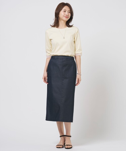 J.PRESS Ladies(J.プレス レディス)の「【シーンレスに活躍】スムースジャージー カットソー(Tシャツ/カットソー・レディース・ホワイト系/ライトイエロー系/ライトグレー系/ブラック系・SMALL)」の9枚目の写真