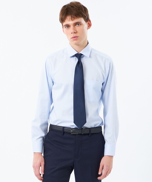 MACKINTOSH PHILOSOPHY(マッキントッシュ フィロソフィー)の「オックス/ストライプ/チェック/セミワイドシャツ(シャツ/ブラウス・メンズ・ライトブルー/ブルー系その他3/ブルー/ホワイト・40/38)」の4枚目の写真